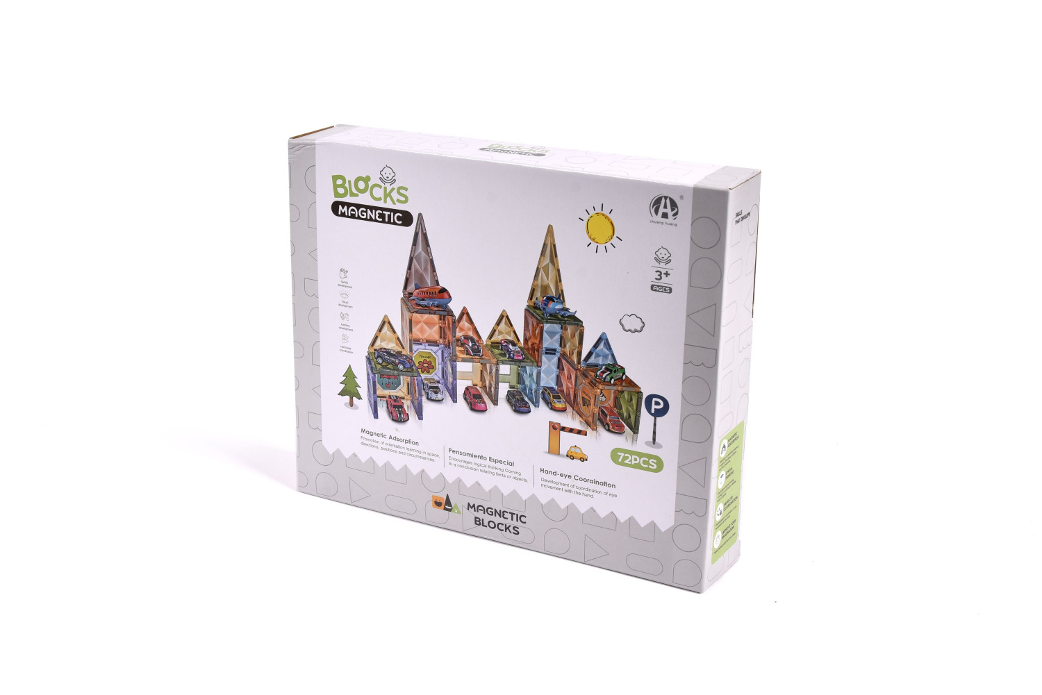 Magnetic Blocks Building Set – 72 Pieces