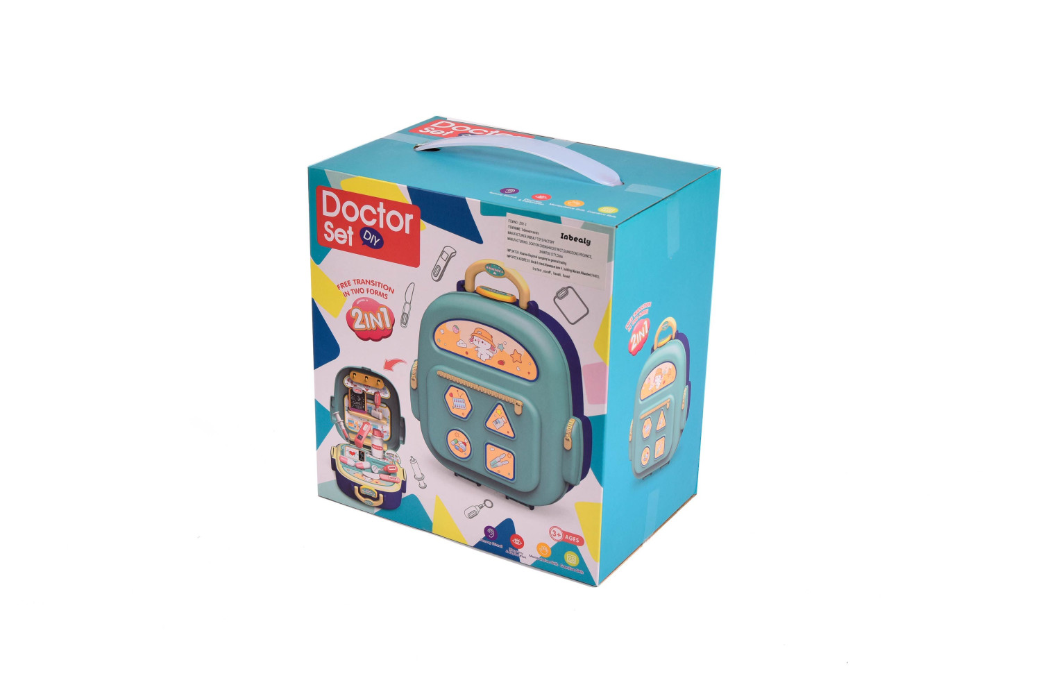 2-in-1 Doctor Playset Backpack - Portable Medical Fun for Kids!