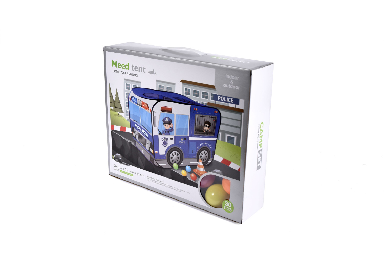 Police Vehicle Play Tent – Interactive Playhouse with Accessories