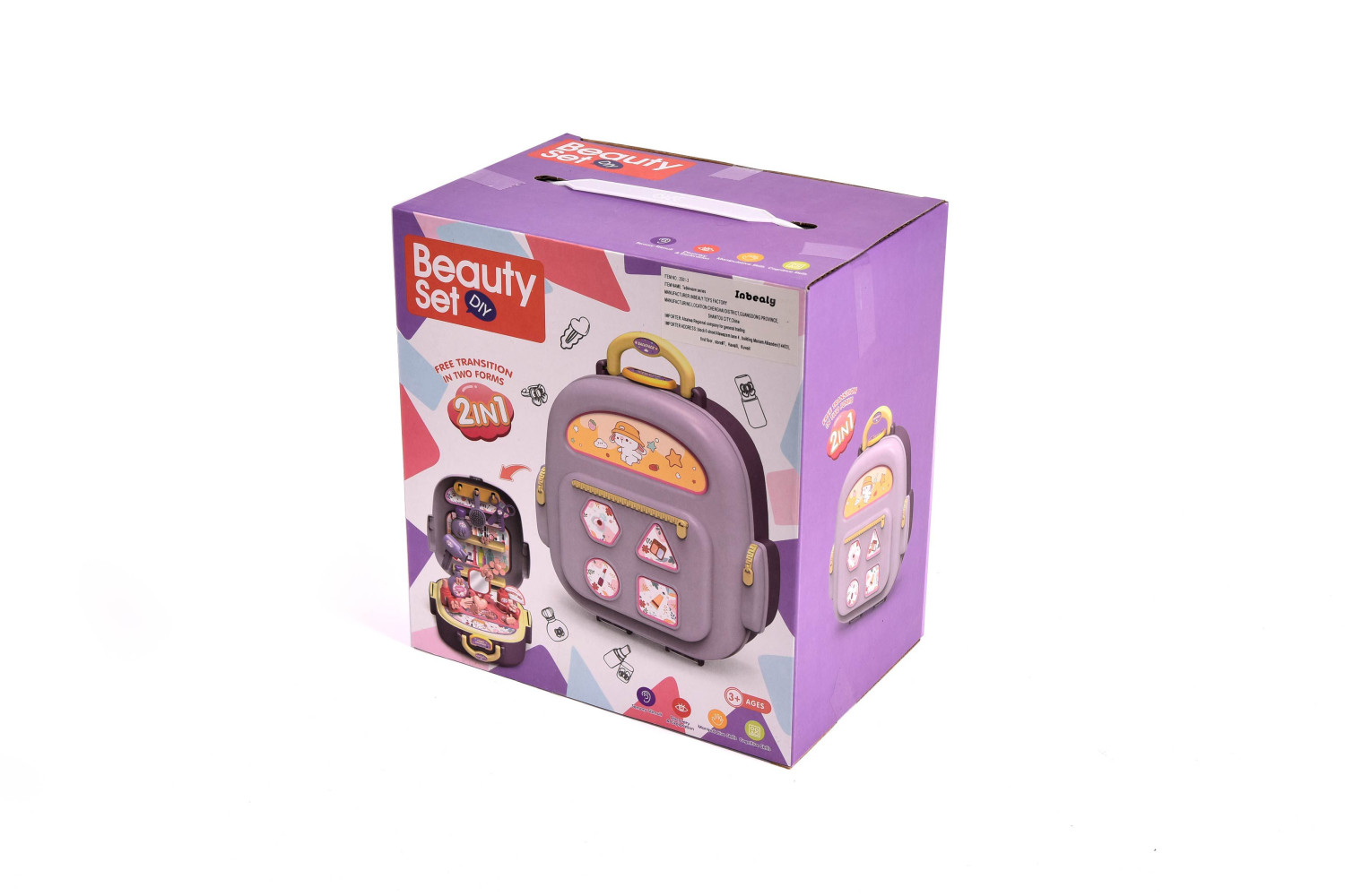 2-in-1 Beauty Playset Backpack - Stylish Portable Salon for Kids!