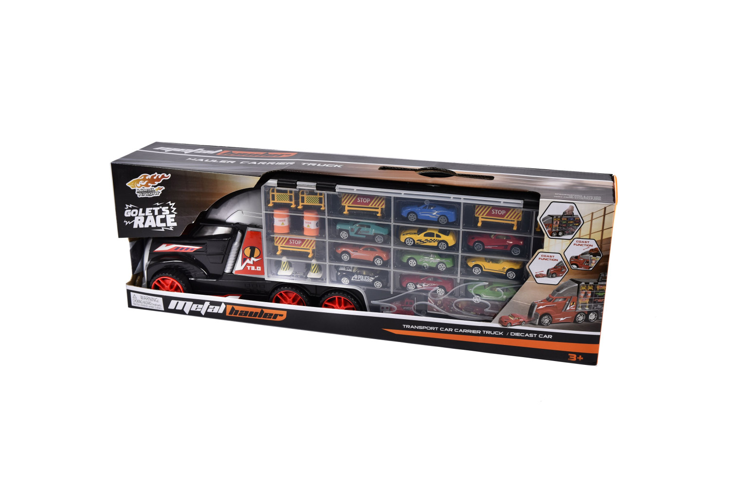 1:18 Scale Transporter Truck Playset - Ultimate Toy Car Adventure!