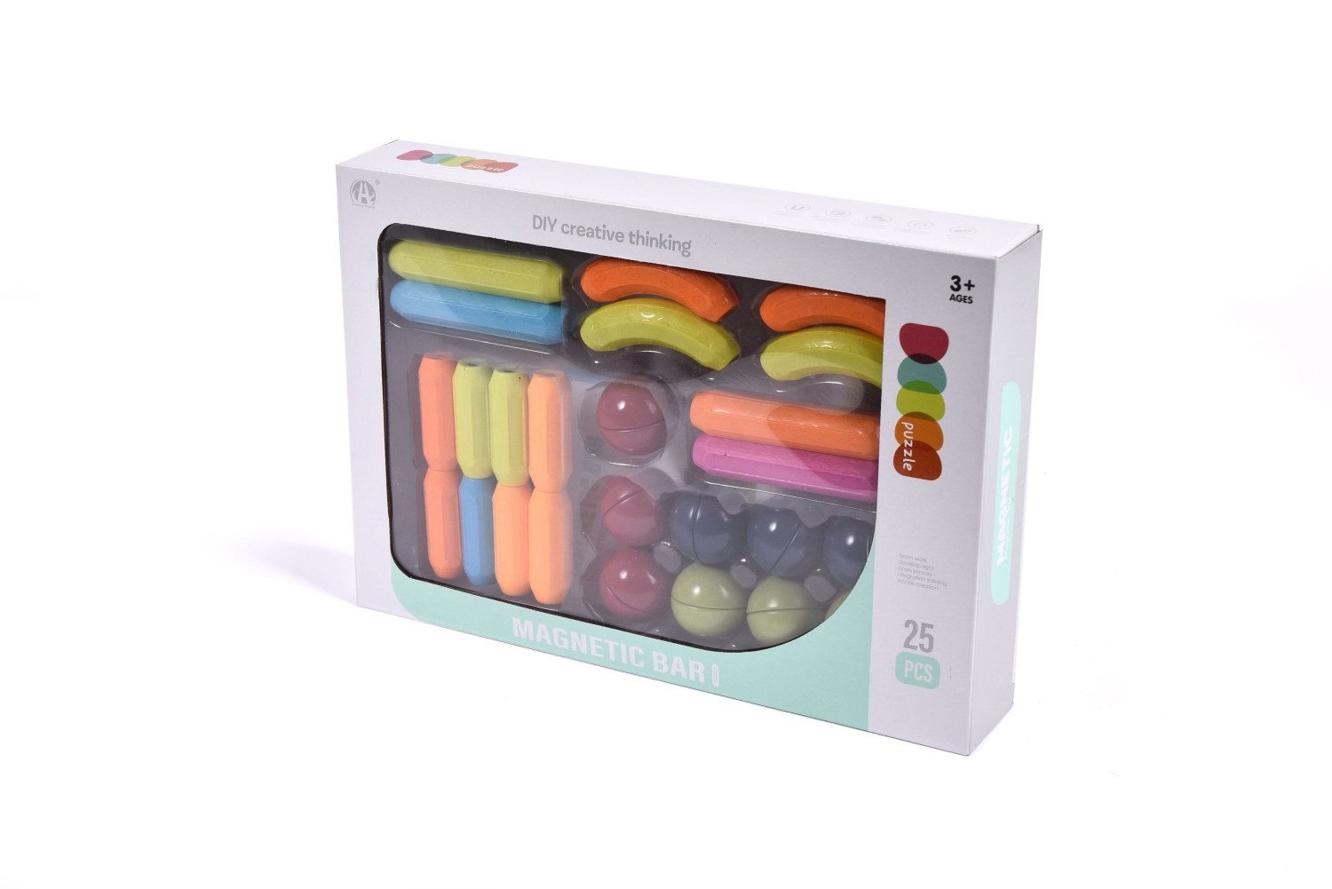 Magnetic Blocks Building Set – 25 Pieces