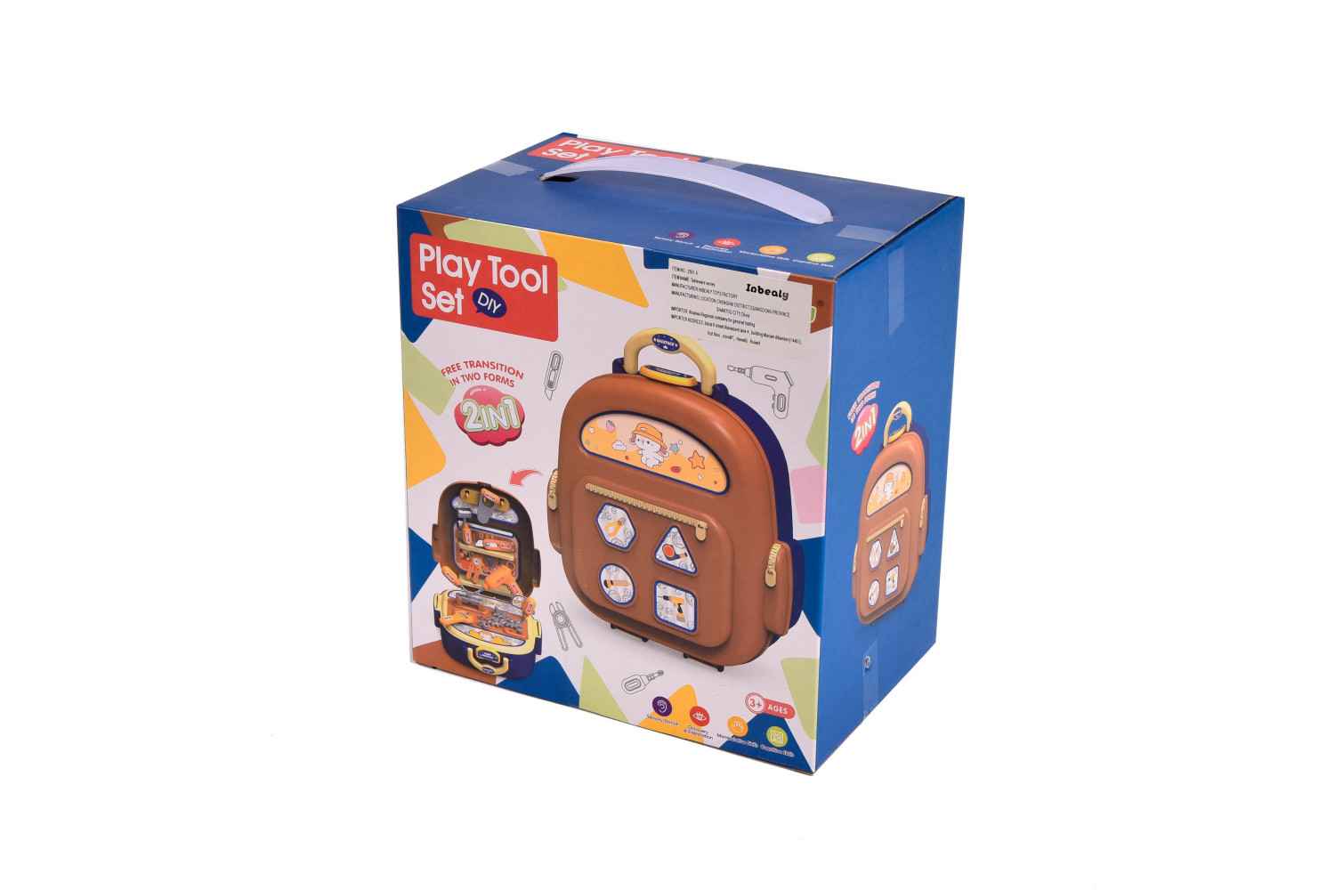 2-in-1 Play Tool Set Backpack - Portable Workshop for Kids!